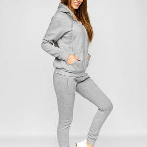 ชุดวอร์มผู้หญิงคุณภาพสูงแบบสั่งทำพิเศษสำหรับฤดูหนาว ผ้าฝ้ายหนานุ่ม ระบายอากาศได้ดี มีไซส์ใหญ่ - Product Image 2