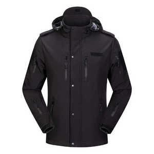 Veste softshell imperméable bon marché pour hommes, doublée polaire et imperméable de couleur, avec logo, pour sport de plein air unisexe. - Product Image 3