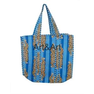 Sac à bandoulière pour femme, de qualité supérieure, style bohème, imprimé tigre, design personnalisé, fait main en Inde, matelassé, deux bretelles, pour le shopping et le marché - Product Image 2