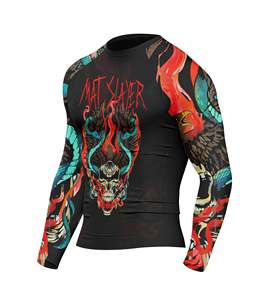 Top Sales Custom Printed BJJ & MMA Men's Rashguard Solid Color Sportswear at Wholesale Price - Product Image 3