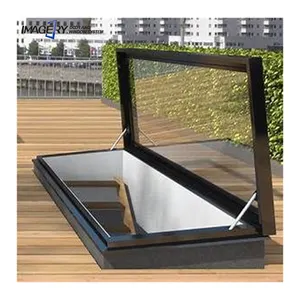 Atasan atap jendela skylight elektrik aluminium kustom harga murah kualitas tinggi dengan bingkai aluminium