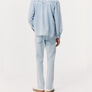 Lupin กางเกงยีนส์สำหรับผู้ชายกางเกงยีนส์แฟชั่นสำหรับผู้ชายกางเกงยีนส์สีจางเลือกได้ตามต้องการ - Product Image 3