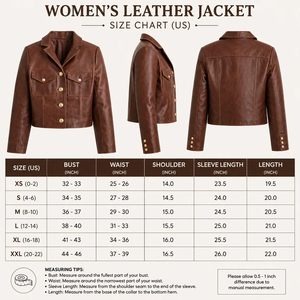 Premium <b>Women's</b> <b>Vintage</b> Brown Cow <b>Leather</b> Trucker <b>Jacket</b> Cropped Fit Gold Button Front Flap Chest Pocket Luxury Streetwear - Product Image 5