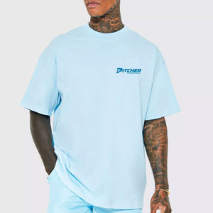Camiseta Extra Grande de Primera Calidad para Hombre, Corte Holgado y Relajado, Estilo Urbano Moderno, Algodón Suave, Atuendo Casual Cómodo - Product Image 1