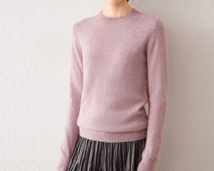 Sweatshirts unis au design personnalisé Nouveau streetwear respirant élégant pour femme 100% coton Sweats à capuche en tricot à col rond - Product Image 6