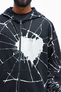 Survêtements de jogging Logo personnalisé Conception quantité minimale de commande bas Vente en gros Prix bon marché Sweat à capuche zippé en molleton 100% coton avec pantalon évasé - Product Image 2