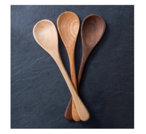 Ensemble de 2 couverts à salade en bois d'acacia naturel, ustensiles de cuisine de luxe écologiques faits à la main - Product Image 5