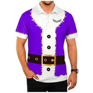 Débardeur tricoté décontracté pour homme, motif Père Noël, rouge et blanc, boutonné sur le devant - Product Image 2