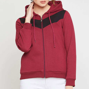 OEM cómodo mujeres cremallera Sudadera con capucha mejor ocasión casual con bolsillos cremallera sudaderas con capucha con logotipo de tamaño personalizado y colores - Product Image 1