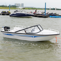 Bateau de pêche sportif de luxe Sea King de 16 pieds (5 m) en aluminium avec cabine centrale, yacht de croisière avec moteur