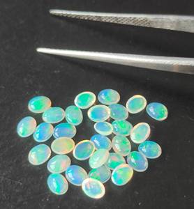 3x4mm-10x14mm โอปอลเอธิโอเปียนธรรมชาติทรงวงรีทรงหลังแบนทรงหลวมโอปอลอัญมณีคุณภาพสูงสำหรับการทำเครื่องประดับ - Product Image 4