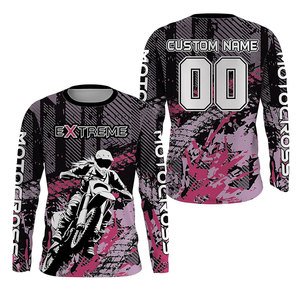 Maillot de motocross neuf, équipe de course, manches longues, 100% polyester, équipement automobile tout-terrain personnalisé, maillot de course - Product Image 2