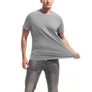 T-shirt à col rond surdimensionné 100% coton pour homme Impression de logo personnalisé Respirant Taille plus grande Vintage Tees d'été - Product Image 3