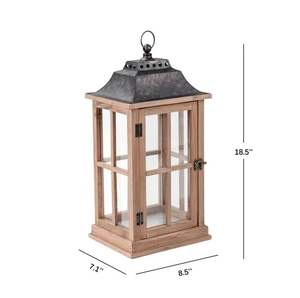 Portavelas Navideño Rústico de Madera y Metal, Decoración Navideña para Interiores y Exteriores, Fiestas, Decoración de Año Nuevo, Venta al por Mayor - Product Image 6