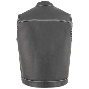 Chaleco de Cuero Vacuno 100% Genuino para Hombre, Estilo Casual, Talla Grande, Transpirable, Personalizable, Servicio OEM, Nueva Llegada - Product Image 2