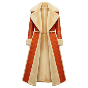 Manteau long en cuir véritable vintage pour femmes, best-seller, de haute qualité, vêtement d'hiver décontracté, fabriqué par Maximize Wear - Product Image 5