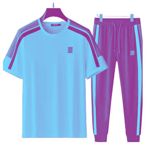 .. Mens Sportswear Tracksuit Set Zip Jacket And Jogging Pants Comfortable Two Piece Outfit <b>For</b> <b>Gym</b> Fitness And Daily Wear - Product Image 2