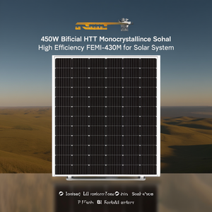Panel Solar Monocristalino Bifacial HJT de 450W de Alta Eficiencia FEMI-430M para Sistema Solar - Product Image 3