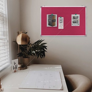 กระดานข่าวแม่เหล็กผ้ากำมะหยี่สีแดงสำหรับแสดงข้อความ - Product Image 6