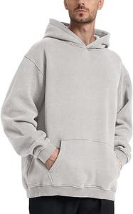 High Quality <b>Thick</b> Oversized Heavyweight Blank <b>Fleece</b> Knitted Breathable Autumn Custom 280 Grams Cotton Blend <b>Men</b> Hoodie - Product Image 5