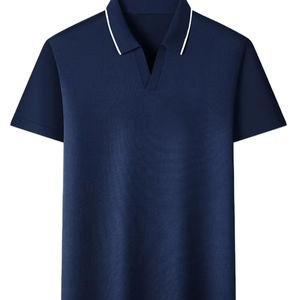 Camiseta Casual de Manga Corta para Hombre, Corte Ajustado, 100% Algodón Transpirable, Tejido de Punto Jersey, Color Sólido, Diseño Liso, Estilo Urbano - Product Image 1