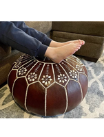 Nouveauté : Pouf carré ottoman marocain à carreaux, tissé, style bohème, pour salon, décoration intérieure, Hari Om Creations 100%
