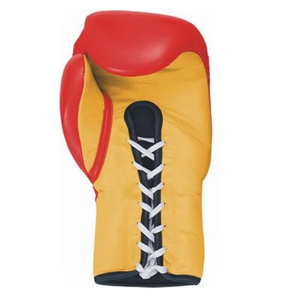 Boxing <b>Gloves</b> Orange & Yellow Color % Pu Leather Fold Back Fingers <b>Lace</b>-Up Closure Customized Training - Product Image 5