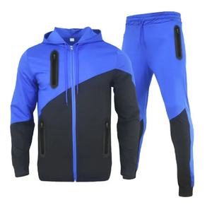 Survêtement unisexe à fermeture éclair personnalisé de haute qualité 100% coton imprimé Fitness Training Sports Plus Size Heavyweight Hoodie Sweatpants - Product Image 4