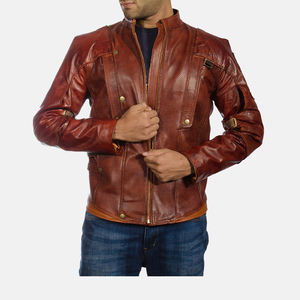 Chaqueta de cuero para hombre de calidad profesional, mangas regulares de invierno transpirables con bolsillos gemelos con cremallera, chaqueta de talla grande en oferta para hombre - Product Image 5