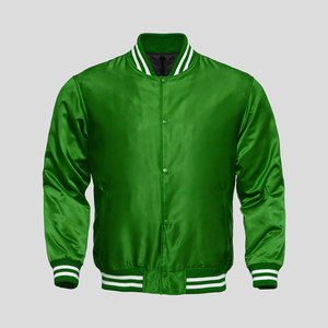 Vente en gros de blouson aviateur à col de baseball avec logo personnalisé pour femmes coupe-vent fermeture éclair complète ourlet côtelé toile en satin imprimé à glissière - Product Image 1