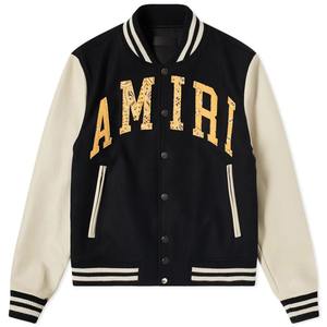 Custom Wholesale Blank Bulk Plain Unisex <b>Black</b> Men <b>Women</b> College Versity <b>Jacket</b> <b>Fleece</b> Baseball Letterman Varsity winter <b>jacket</b> - Product Image 1