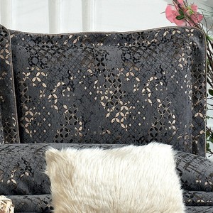 Ensemble de couvre-lit Guzide ANNA 4 pièces gris anthracite 100% chenille, taille king, pour usage domestique, fabriqué en Turquie - Product Image 3