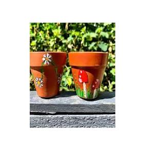 Vente en gros Carré en terre cuite de Bohème multicolore Décorations de jardin en argile Pots de fleurs et jardinières - Product Image 2