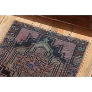 Vintage Turkish Rug 1.8x3 ft, <b>Brown</b> Small Animal Print <b>Wool</b> Rug - Product Image 5