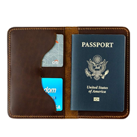 ADIBA OVERSEAS - Funda de Pasaporte Personalizada de Alta Gama, Estilo Vintage Español, de Cuero Genuino, Porta Tarjetas de Crédito, Impermeable, para Viajes