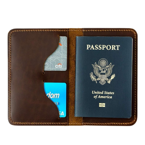ADIBA OVERSEAS Custom High-End Spanish Vintage Style Genuine Leather Passport Cover Credit <b>Card</b> <b>Holder</b> Waterproof <b>Travel</b> Custom - Product Image 3