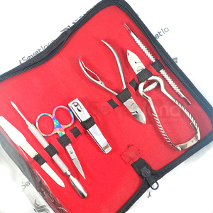 Fine Quality 7-Piece Stainless Steel Professional Portable Nail Nipper Cuticle Pusher <b>Kit</b> Wide Jaw Opening Durable Design for - Product Image 1