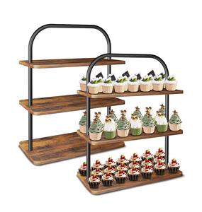 Support à gâteau en bois fait main de haute qualité, qualité supérieure, usage décoratif, best-seller, dernière arrivée, vente en gros, design moderne - Product Image 6