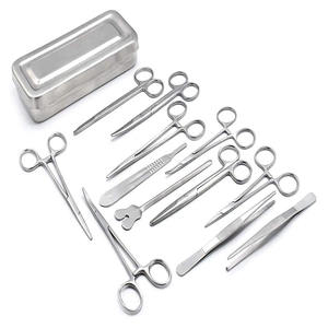 Juego de 13 piezas de pinzas quirúrgicas básicas, tijeras, portaagujas con caja de acero inoxidable de amrid quirúrgico - Product Image 3