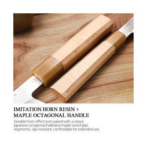 Cuchillo de <span class=keywords><strong>cocina</strong></span> japonés Sujihiki Nashiji Tsuchime de 270 mm, acero inoxidable 7CR17MoV, para cortar sashimi y salmón, mango de madera de arce - Product Image 3