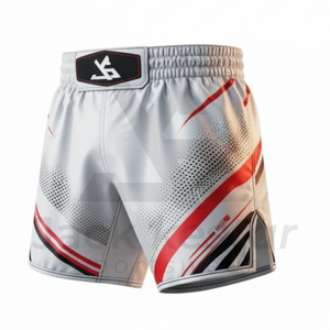 กางเกงชกมวย MMA สีดำแบบกำหนดเอง ยืดหยุ่น แห้งเร็ว ระบายอากาศได้ดี สำหรับกีฬาคิกบ็อกซิ่งและกราปลิง 男女兼用 - Product Image 5