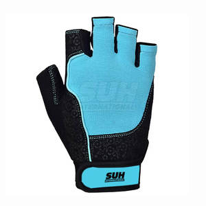 ถุงมือฟิตเนสหนังครึ่งนิ้วสำหรับยกน้ำหนักออกกำลังกายแบบกำหนดเองได้สำหรับทุกเพศ - Product Image 4