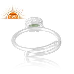 Hot Selling 925 Sterling Selling Natural Peridot Gemstone Ring Custom Jewelry For Women Gift For Her - Product Image 2