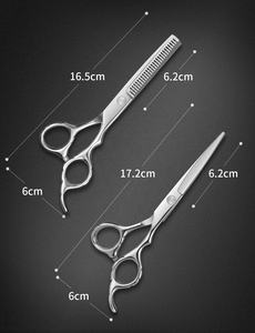 Professional 7 0 Inch Japan Japanese Edge HRC Hair Cutting Salon Scissors Barber <b>Shears</b> Stainless Steel Blade with leather pouch - Product Image 3