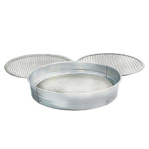 Tamis à terre de jardin en métal galvanisé avec 3 tamis à mailles interchangeables, tamis à compost, tamis à terre, tamis en acier 3 en 1 - Product Image 3