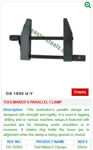 ToolMakers <b>Parallel</b> <b>Clamp</b> GS 1650u Jewelry Tools for Jewellery - Product Image 2