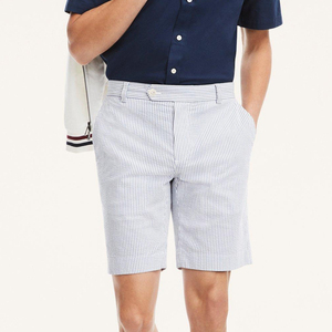 Wholesale <b>Slim</b> <b>Fit</b> Plus Size <b>Men's</b> Gym <b>Shorts</b> Customized Multi-Color Stripe Design Canvas Cotton Streetwear Waist Workout Pocket - Product Image 6