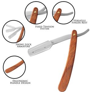 Wholesale Private Brand Professional Straight Blade Barber <b>razor</b> Salon Quality Straight <b>razor</b> for Barbers or <b>Men</b> - Product Image 2