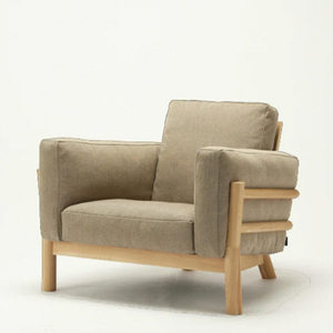 Sillón de Madera de Teca Sólida Moderna de Alta Calidad, Cojín Resistente al Sol, Suave, para Uso en Interiores y Exteriores, Hoteles, Salas de Estar - Product Image 1