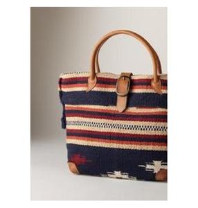 Bolso de lana Premium para mujer, estampado de Navajo occidental, cierre de hebilla de doble pasador, diseño geométrico, superventas, fabricante indio dos - Product Image 2